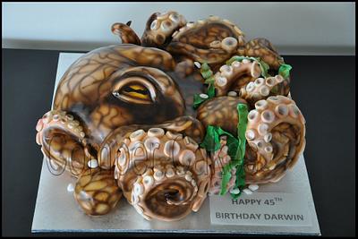 OCTOPUS CAKE - + step by step collage - Cake by Comper Cakes