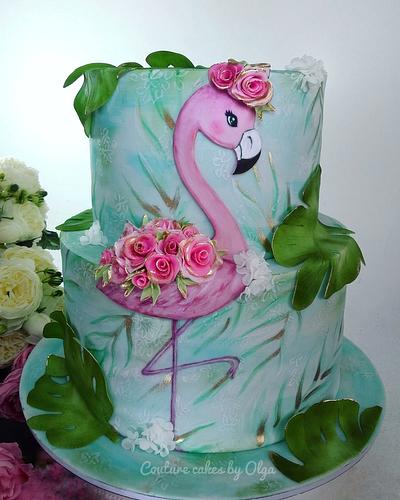 Flamingo - Cake by Couture cakes by Olga