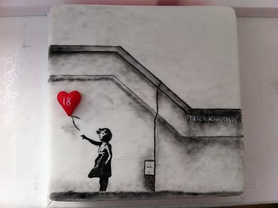 Girl with the Red Balloon - Cake by Jayne Plant