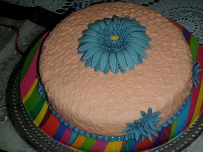 Gerber Daisy Cake - Cake by June ("Clarky's Cakes")