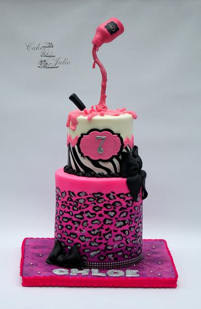 Gravity Nail Polish Cake - Cake by Cakes By Julie