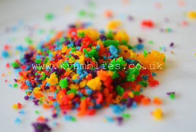 Colourful rainbow cupcake jars & crumbs - Cake by Krumblies Wedding Cakes