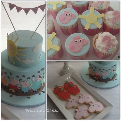 Peppa Pig cake  - Cake by Priscilla's Cakes