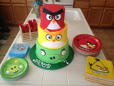 Angry Birds Birthday Cake - Cake by The Ruffled Crumb