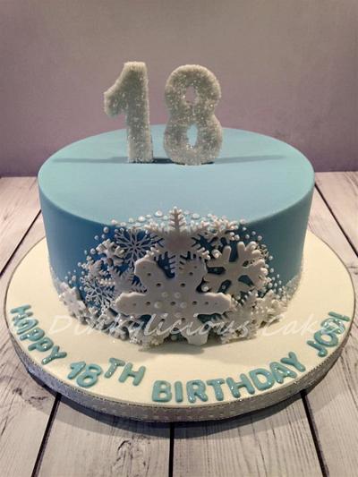 Winter birthday cake - Cake by Dinkylicious Cakes