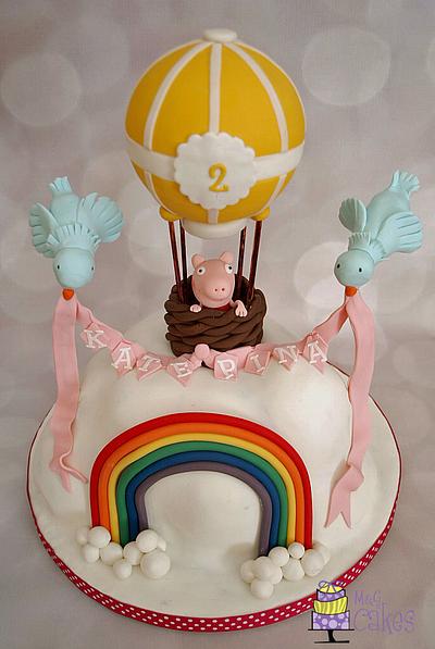 Peppa up in the air! - Cake by M&G Cakes