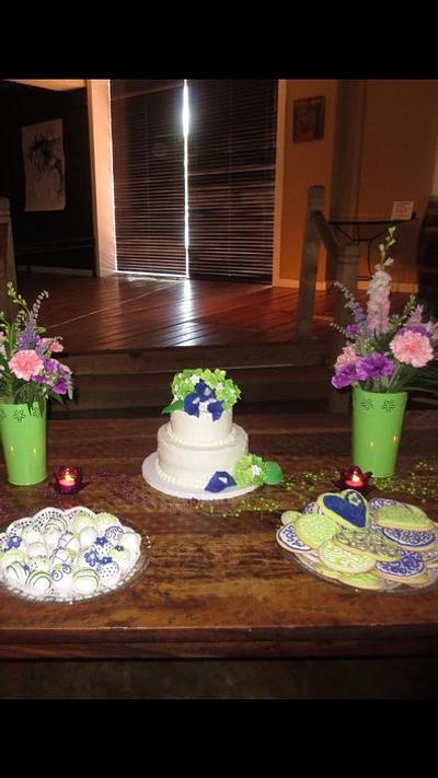 Calla and Hydrangea Bridal Shower - Cake by Jessica