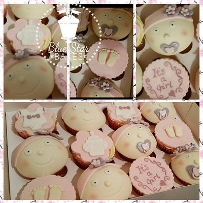 Baby Girl Baby Shower cupcakes - Cake by Shelley BlueStarBakes