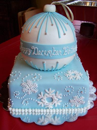 Snowflake/Ornament Birthday Cake - Cake by Kristi