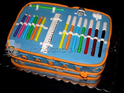 Pencil box cake - Cake by tweetylina