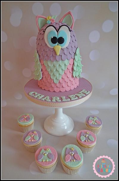 Pastel Owl Cake - Cake by Dollybird Bakes