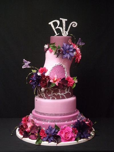wedding in pink - Cake by cindy