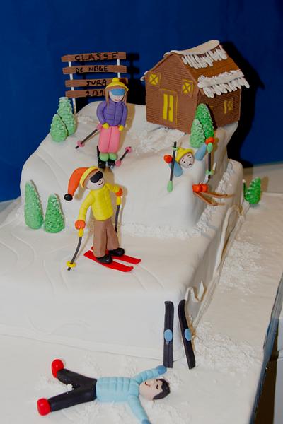 School Ski Trip Cake - Cake by The Sugarstudios