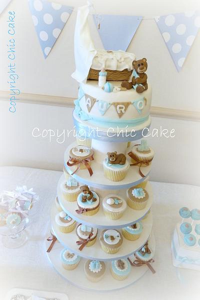 christening Teddy Bear - Cake by Francesca Morrone