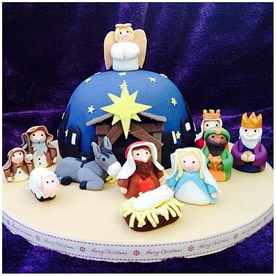 Nativity Christmas Cake - Cake by Jackie's Cakery 