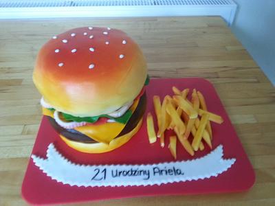 burger cake - Cake by monika gerwatowska