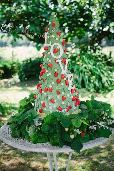 Strawberry Wedding Tower for Festival Themed Photo-shoot - Cake by Sarah Jones
