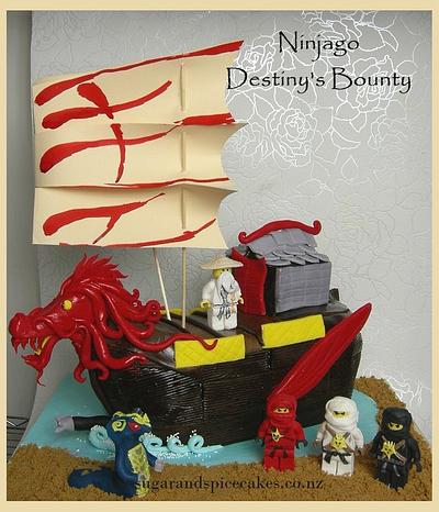 Lego Ninjago 'Destiny's Bounty' Cake  - Cake by Mel_SugarandSpiceCakes