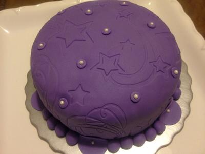Purple Sky & Shiny Stars - Cake by Sandra Andrade