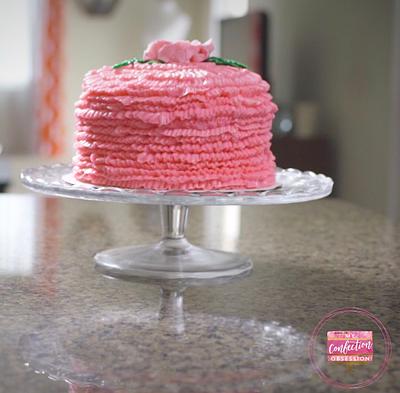Pink Ruffle Cake - Cake by My Confection Obsession