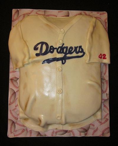 Jackie Robinson Brooklyn Dodgers Jersey cake - Cake by Mojo3799