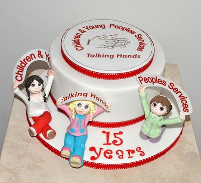 Cake for Deaf Youth Club.. Talking Hands.. - Cake by Icing to Slicing
