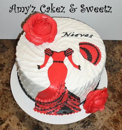 Flamenco dress!! - Cake by Amy'z Cakez & Sweetz