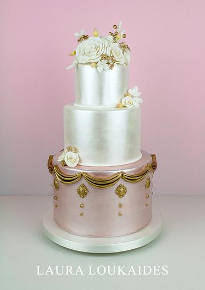 Pearlised Wedding Cake - Cake by Laura Loukaides