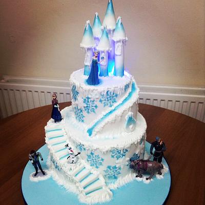 Frozen Cake (with Lights) - Cake by Charlene - The Red Butterfly Bakery xx