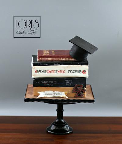 Weathered books  - Cake by Lori Mahoney (Lori's Custom Cakes) 