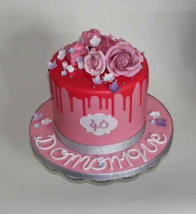 Pink drip birthday cake - Cake by Erika Cakes