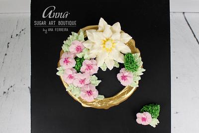 Golden Dream - Buttercream Flowers - Cake by Anna Sugar Art Boutique