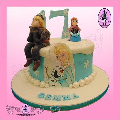 Frozen with Kristoff and Anna models - Cake by Naomi (Daly Cakes)