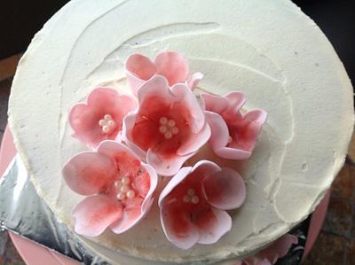 Pink fantasy flowers - Cake by Radhika