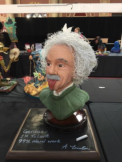 Einstein Bust - Genius in cake!  - Cake by Dawn Butler 