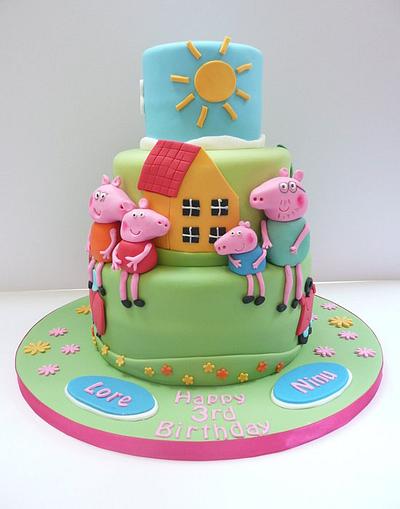 Peppa Pig and Family - Cake by Fiona