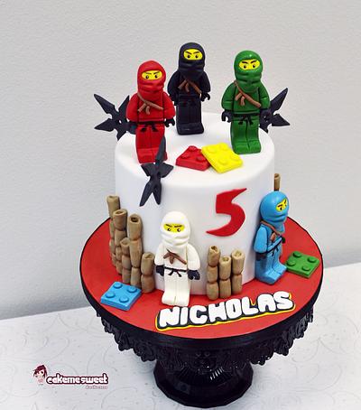 Lego ninjago party set - Cake by Naike Lanza