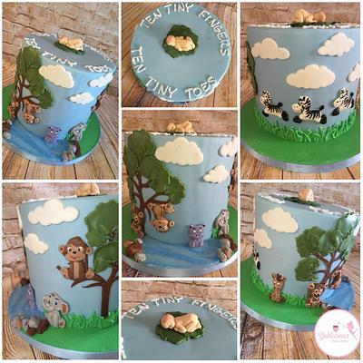 Jungle theme baby shower cake - Cake by debliciouscakes