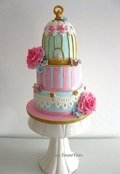 Sweet birdcage cake - Cake by Daantje