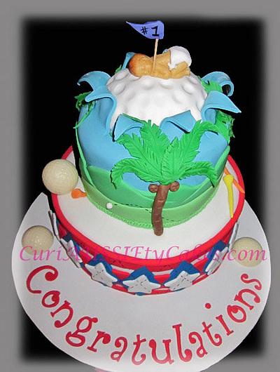 Golf / Puerto Rican theme men's baby shower cake - Cake by CuriAUSSIEty  Cakes