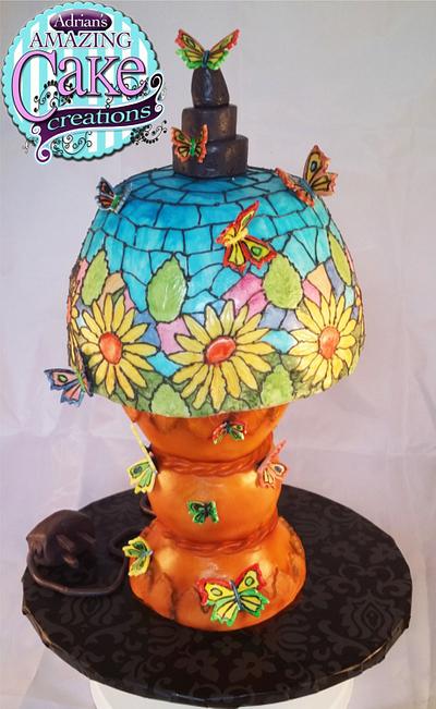 Tiffany Lamp ... with butterflies - Cake by realdealuk