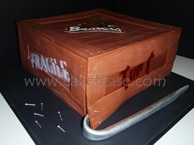 Wooden Box Crate - Cake by CakeTease