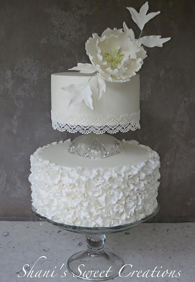 Modern Vintage Wedding Cake - Cake by Shani's Sweet Creations
