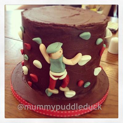 Reaching new heights - rock climbing cake  - Cake by Mummypuddleduck