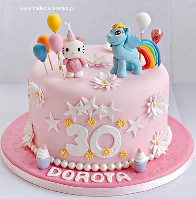 Hello Kitty and Pony - Cake by Natalia Kudela