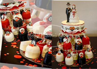 Hotrod and tattoo themed wedding cake - Cake by ozgirl39