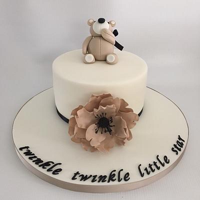 Teddy christening cake - Cake by Amanda sargant