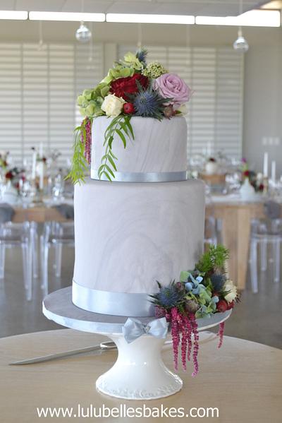 Grey Marble Wedding cake - Cake by Lulubelle's Bakes