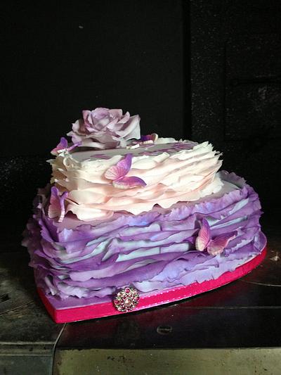 Ruffles for Jasmines first birthday - Cake by Lisa Templeton