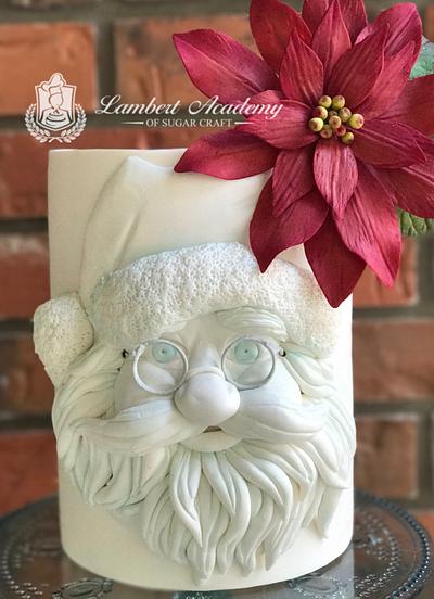 BasRelief Santa - Cake by Lesi Lambert - Lambert Academy of Sugar Craft